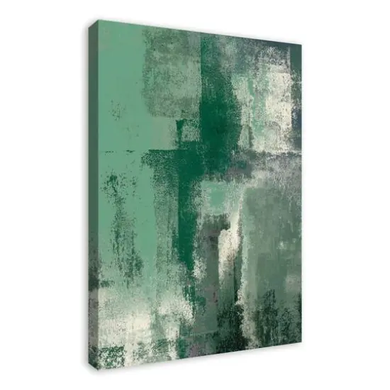 Radiant Green Abstract 24" x 36" Canvas Wall Art {3}