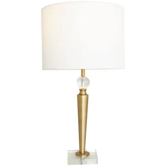 2ft. Gold Metal Inverted Cone Shaped Accent Lamp {1}