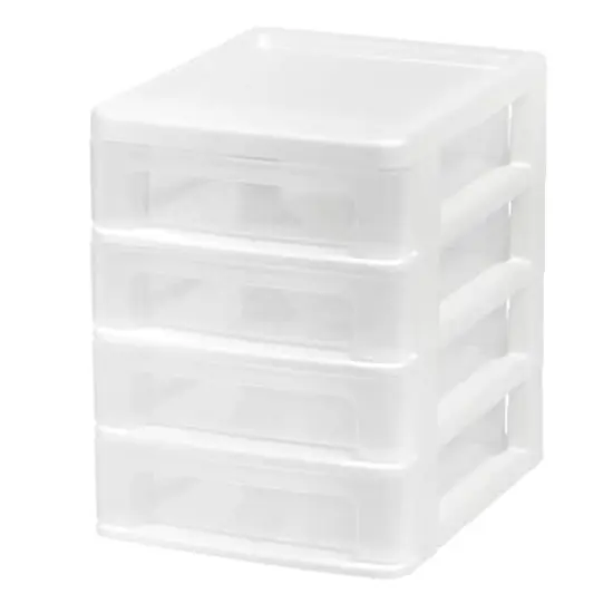 IRIS White Compact Desktop 4-Drawer System {1}