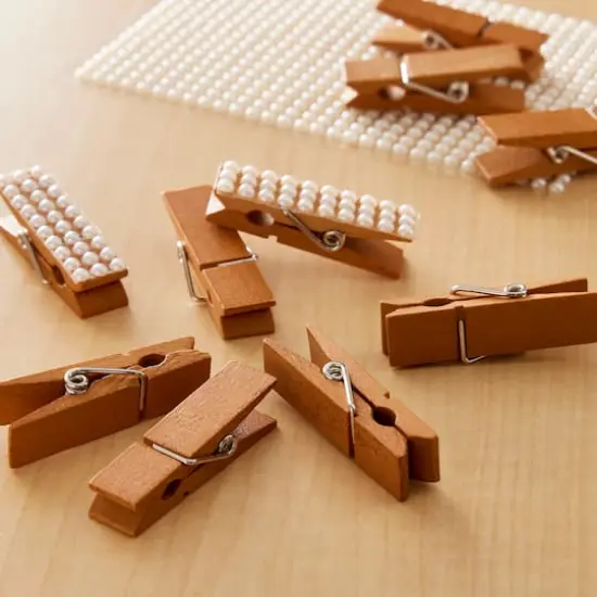 Walnut Medium Wide Clothespin by Recollections&trade;, 30ct. {3}