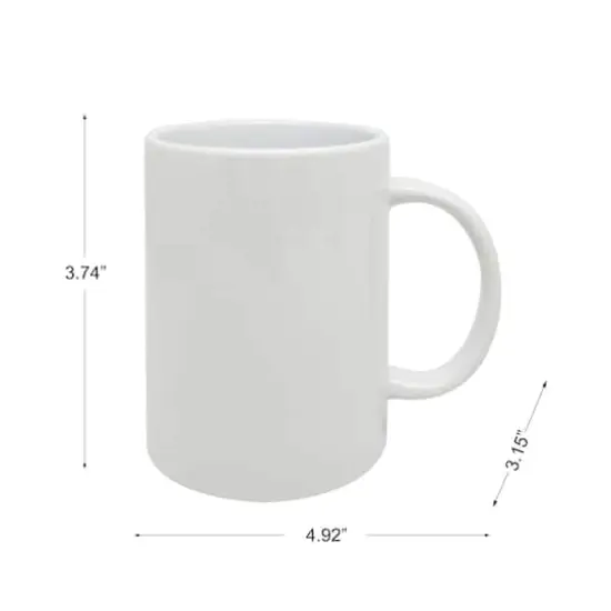 15oz. White Ceramic Sublimation Mugs, 6ct. by Make Market&reg; {6}