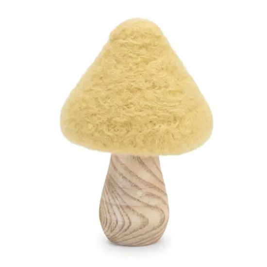 4.25" Felt & Wood Mushroom D&eacute;cor Set {6}