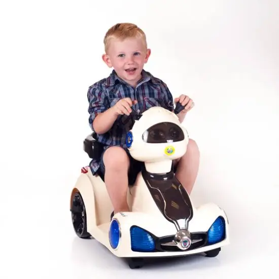 Toy Time White Battery Powered Ride-On Space Car {3}