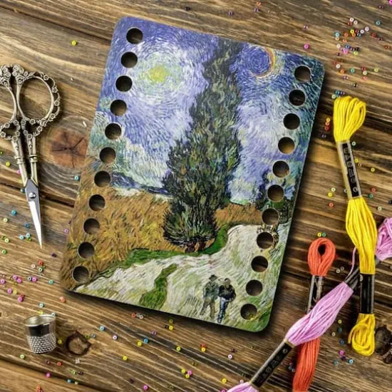 Wonderland Crafts Famous Paintings Cypress Star Thread Organizer {3}