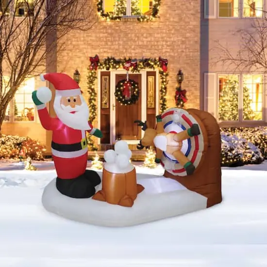 6ft. Inflatable Animated Snowball Fight {6}