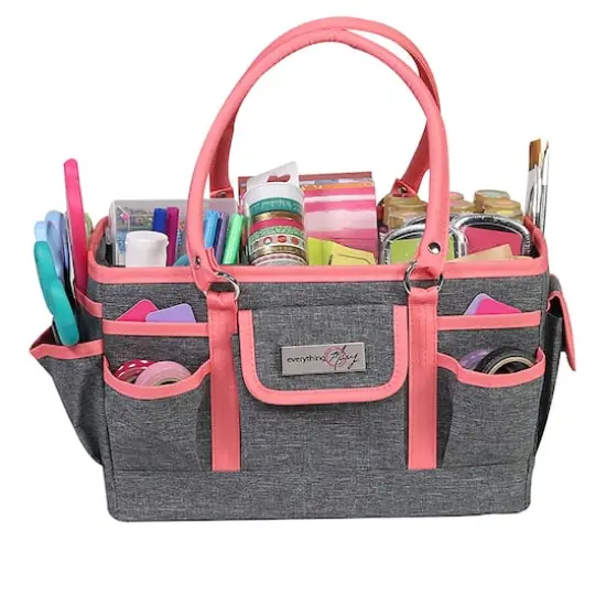 Everything Mary Coral Heather Deluxe Store & Tote Craft Organizer {8}