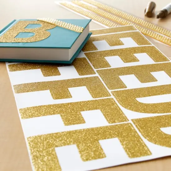 Glitter Alphabet Stickers by Recollections&trade; Gold {6}