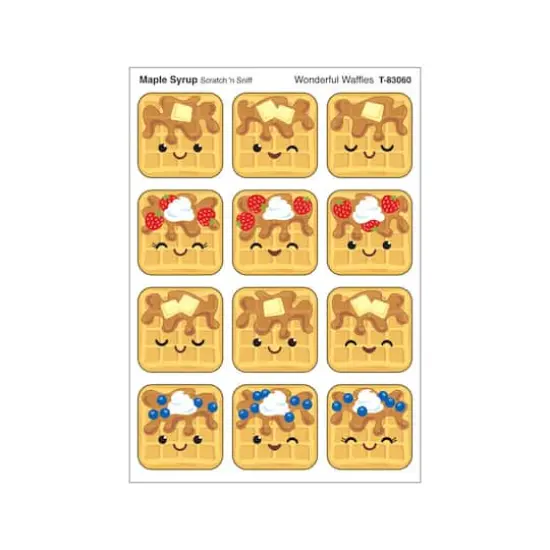 TREND Enterprises&reg; Wonderful Waffles, Maple Syrup Scent Scratch 'n Sniff Stinky Stickers&reg;, 6 Packs of 48 {4}