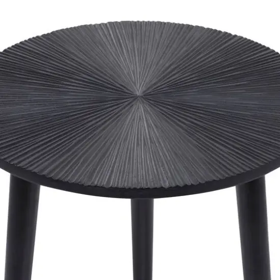 Black Mango Wood Contemporary Accent Table, 21" x 17" x 17" {6}