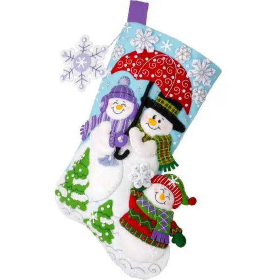 Bucilla&reg; Frosty Family Felt Stocking Kit {3}
