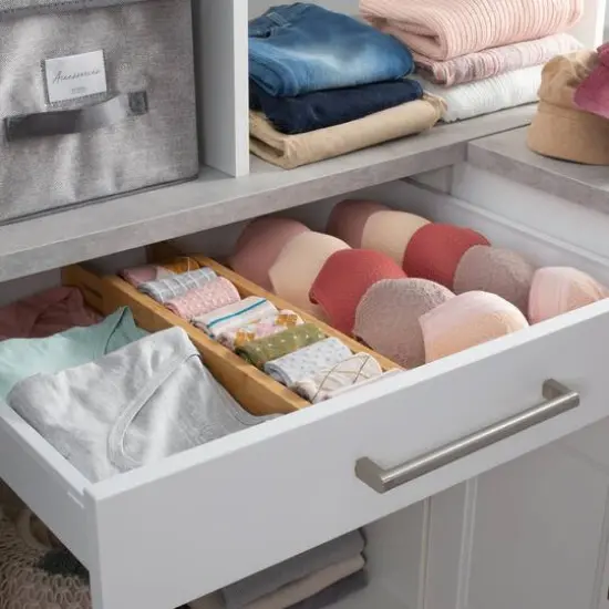 Simplify Large Bamboo Adjustable Drawer Dividers, 2ct. {6}