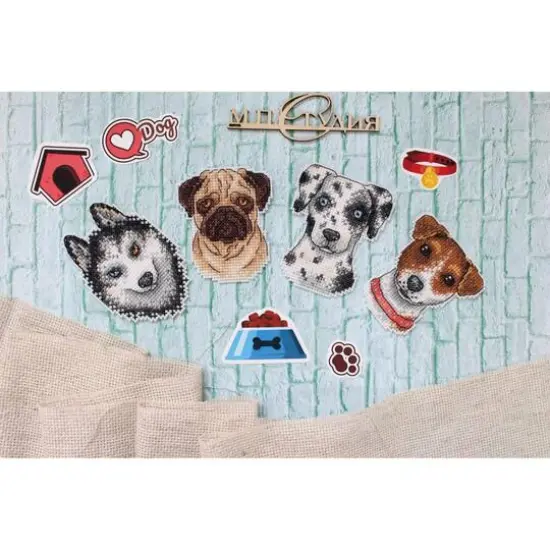 MP Studia Who Said Woof? Magnets Plastic Canvas Counted Cross Stitch Kit {7}