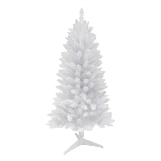 4ft. Unlit White Carson Artificial Pine Tree {1}