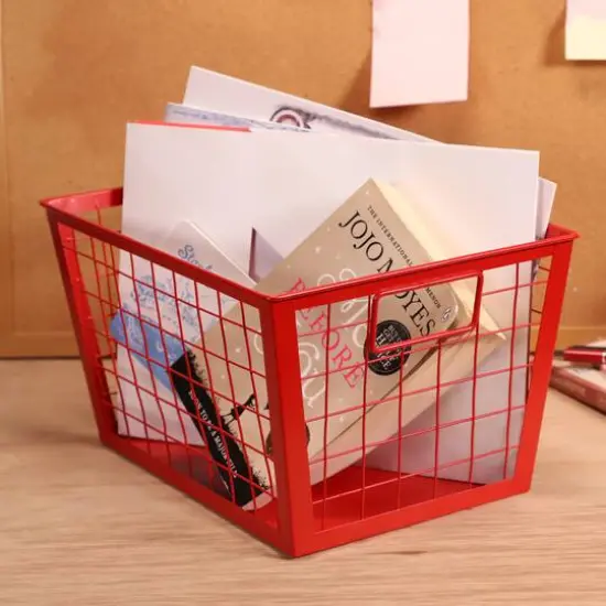 12.5" Red Wire Multifunctional Basket {5}