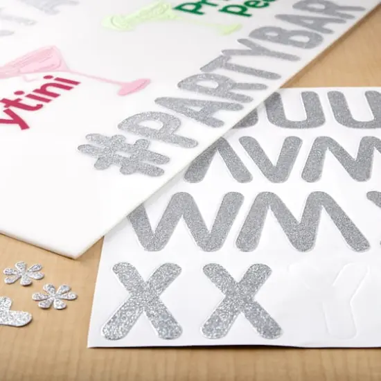 2.25" Silver Glitter Alphabet Stickers by Recollections&trade;  {3}