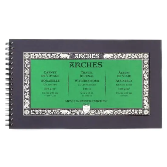 ARCHES&reg; Aquarelle 10" x 6" Cold Pressed Watercolor Travel Journal {1}