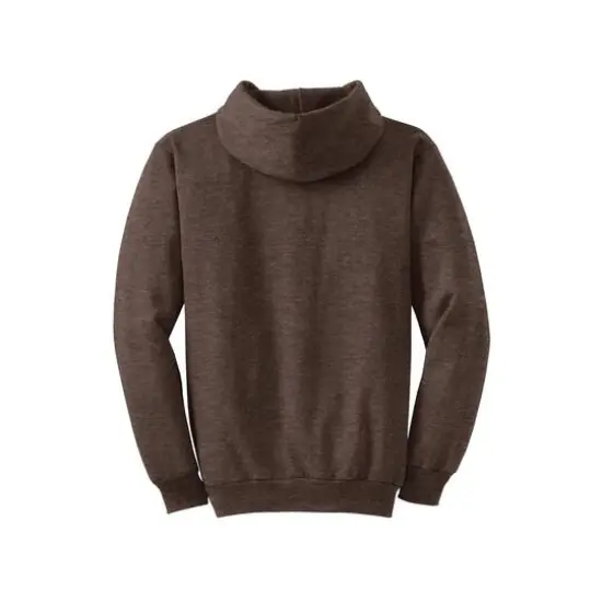 Port & Company&reg; Heathered Colors Core Fleece Pullover Hooded Sweatshirt Heather Dark Chocolate Brown {5}