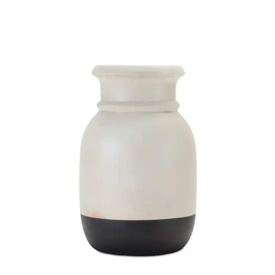 Dual-Tone Ceramic Candle Holder Set, 6.25" & 8.25" {3}