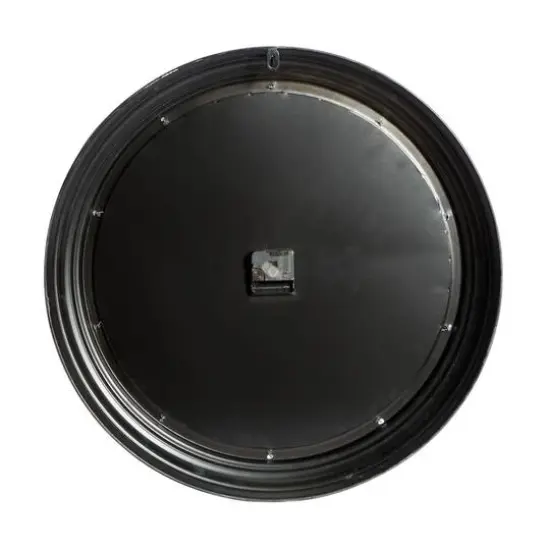 White Metal Farmhouse Wall Clock, 23" x 23" x 3" {6}