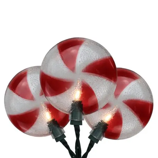 10ct. Peppermint Candy Shaped String Lights {1}