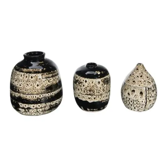 Hello Honey&reg; Reactive Glaze Brown Terracotta Vase Set {4}