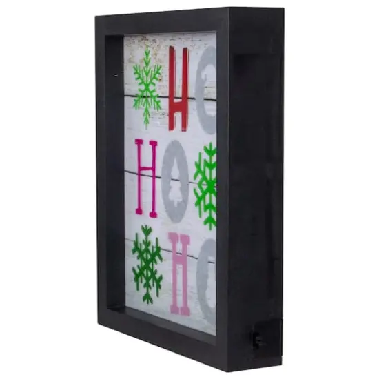 LED Lighted "HO HO HO" With Snowflakes Christmas Wall Art {6}