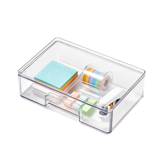 Small Clear Stacking Plastic Drawer by Simply Tidy&reg; {3}