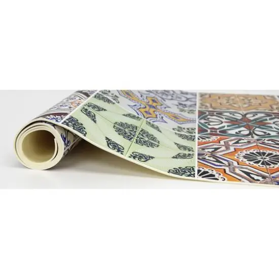 Crearreda Spring Tile Carpet Vinyl Floor Runner {6}