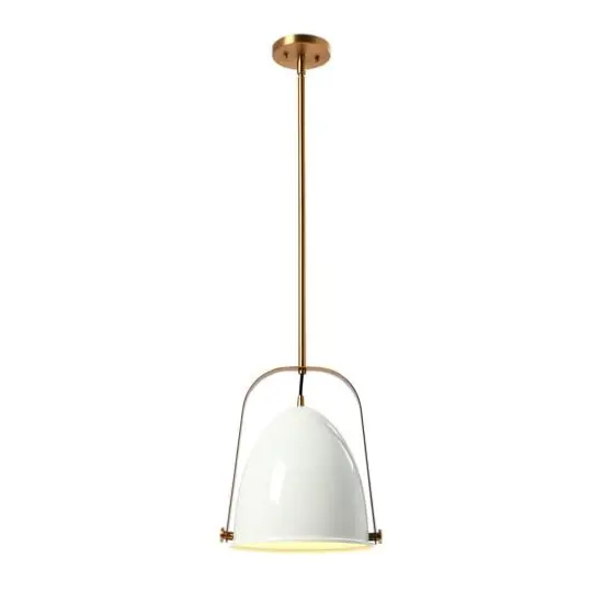 Hello Honey&reg; 5.9ft. 2-Tone Metal Ceiling Light White and Brushed Gold {11}