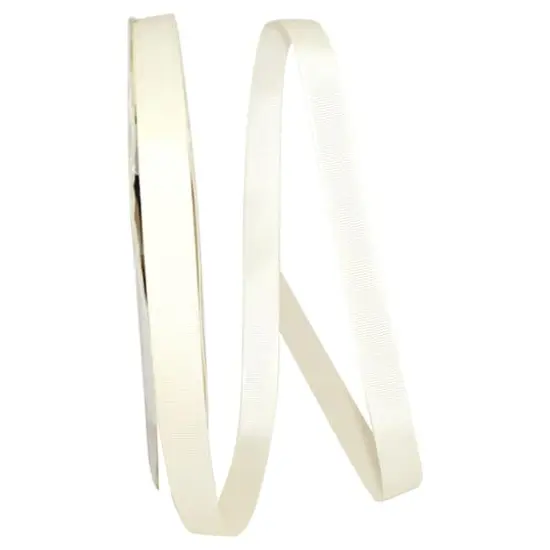 JAM Paper 5/8" x 100yd. Grosgrain Style Wired Ribbon Antique White {1}
