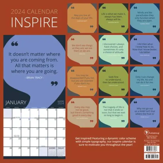 TF Publishing 2024 Inspire Wall Calendar {3}