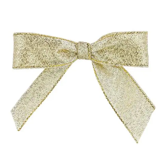 JAM Paper 5/8" Metallic Shimmer Twist Tie Bows, 100ct. Gold {1}