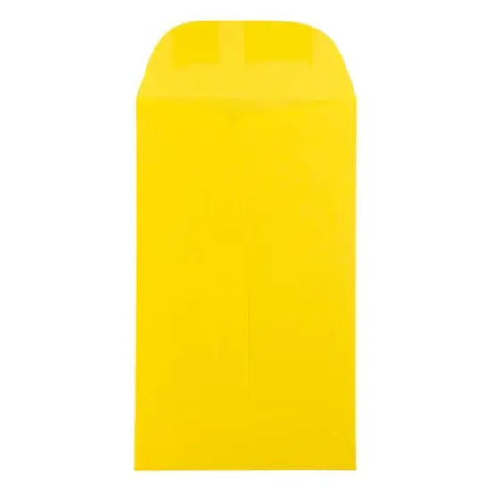 JAM Paper #5.5 Coin Colored Business Envelopes, 50ct. Yellow {4}