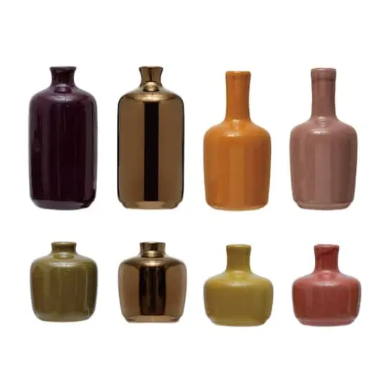 Hello Honey&reg; Reactive Glaze Stoneware Vase Set, 8ct. {1}
