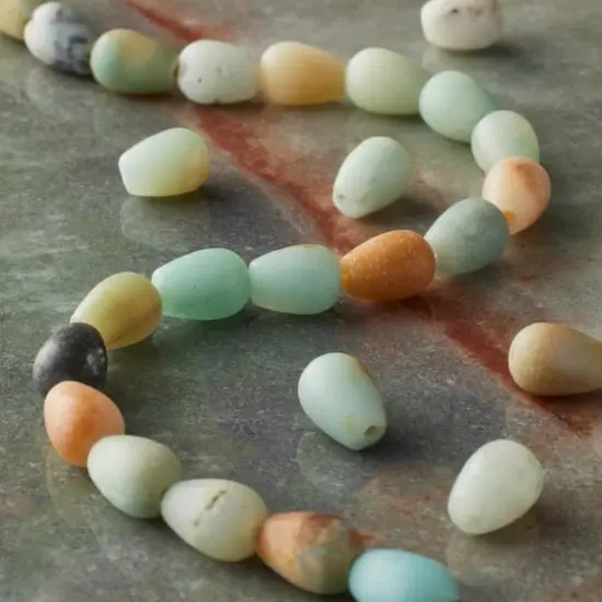 Multicolor Amazonite Teardrop Beads, 9mm by Bead Landing™ {3}