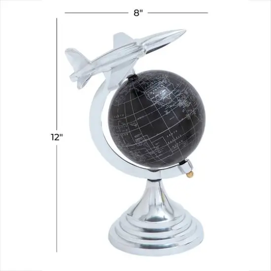 12" Silver Aluminum Glam Globe {9}