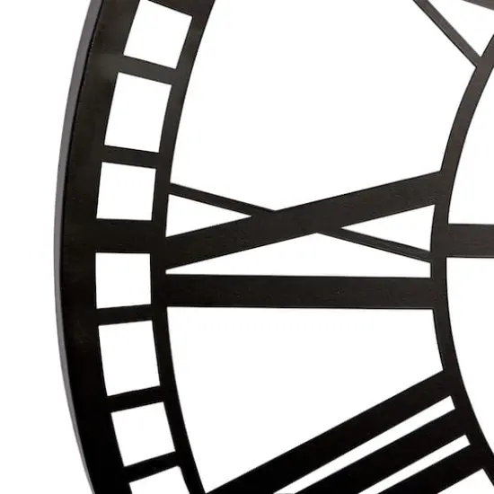28" Black Metal Contemporary Wall Clock {4}