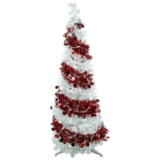 4ft. Pre-Lit Candy Cane Pop-Up Artificial Christmas Tree, Clear Lights {1}