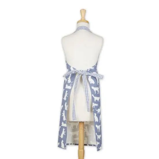 DII&reg; Cat Print Chef Apron Stonewash Blue {4}