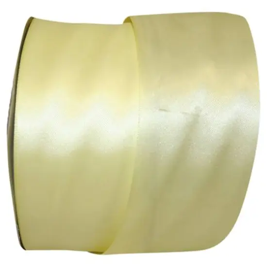 JAM Paper 2.5'' x 50yd. Double Face Satin Ribbon Maize {1}