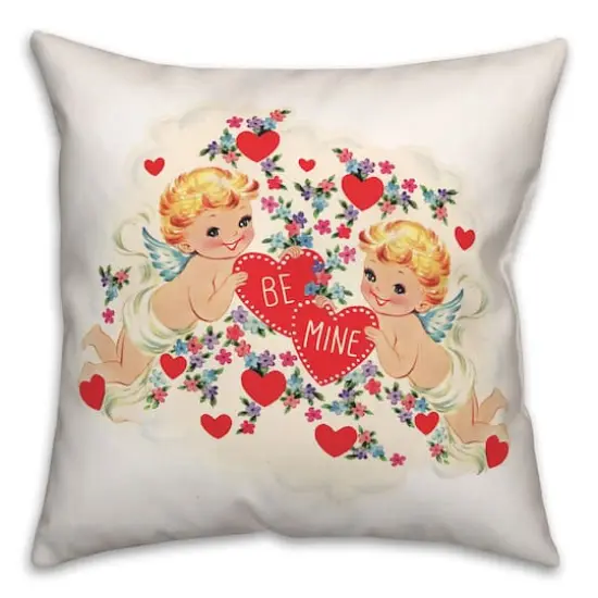 Retro Cupid Throw Pillow {1}