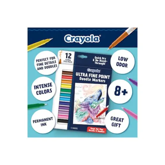 Crayola&reg; Ultra Fine Point Doodle Markers, 12ct. {13}