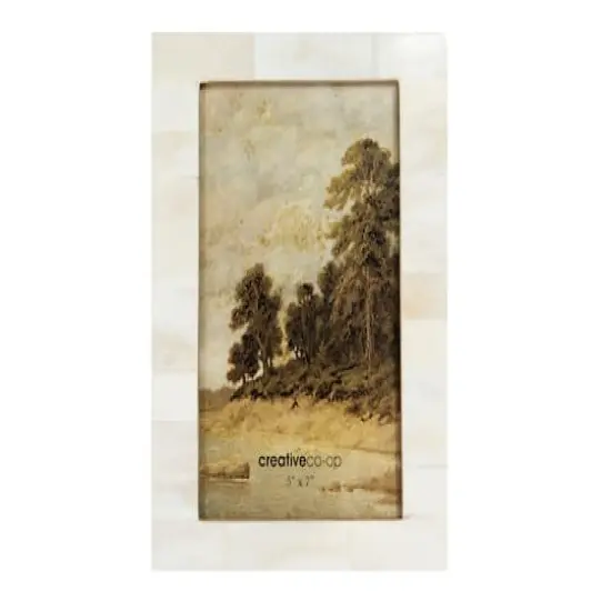 Hello Honey&reg; White & Beige 5" x 7" Photo Frame {6}