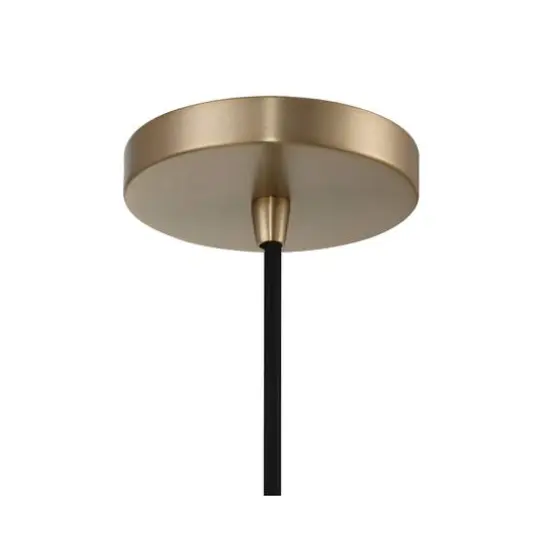 Hello Honey&reg; Atwood Brushed Bronze Modern Minimalist Glass & Metal Ceiling Light {10}