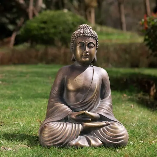 Glitzhome&reg; 19" Meditating Buddha Statue {3}