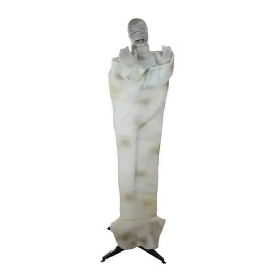 5ft. Pre-Lit White & Brown Animated Mummy with Glowing Eyes Halloween D&eacute;cor {1}