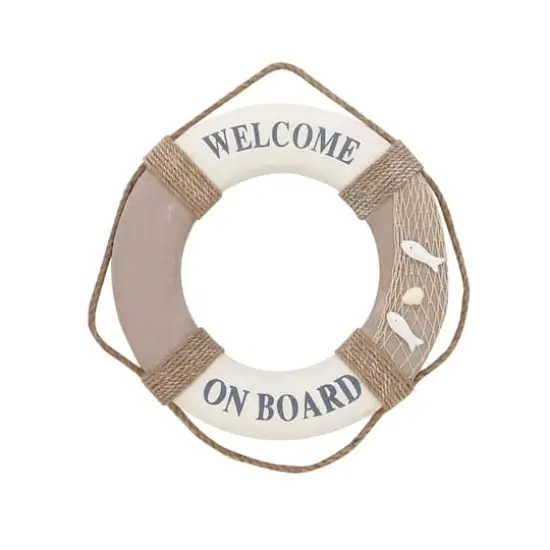 White Coastal Resin Wall Decor, 17" x 17" {1}