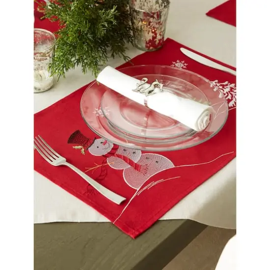 DII&reg; Embroidered Snowman Placemats, 4ct. {7}