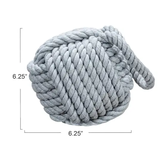 Hello Honey&reg; 6" Gray Nautical Rope Knot Decoration {5}