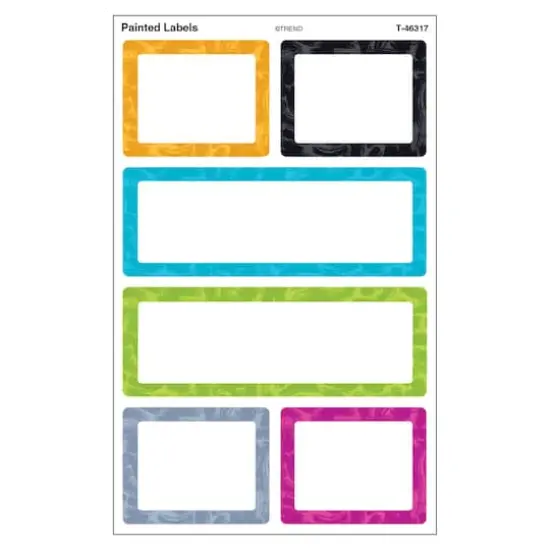 Trend Enterprises&reg; Color Harmony Painted Labels superShapes Stickers, 6 Packs of 24 {1}